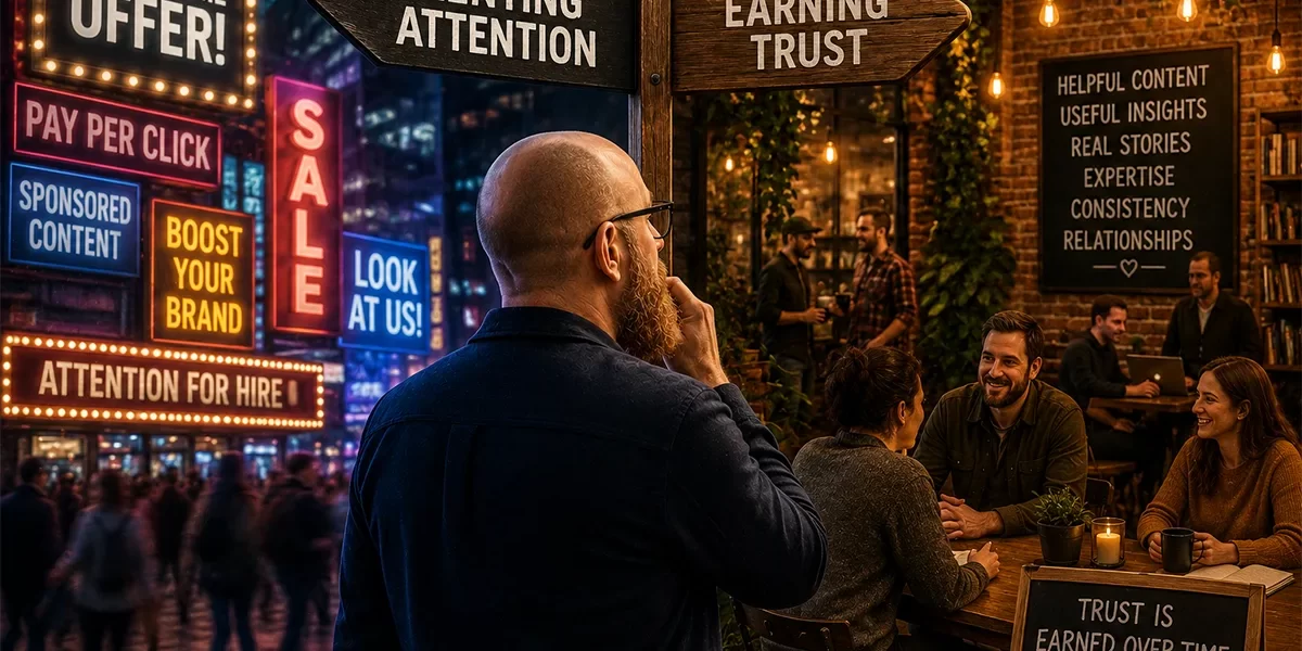 The Difference Between Renting Attention and Earning Trust
