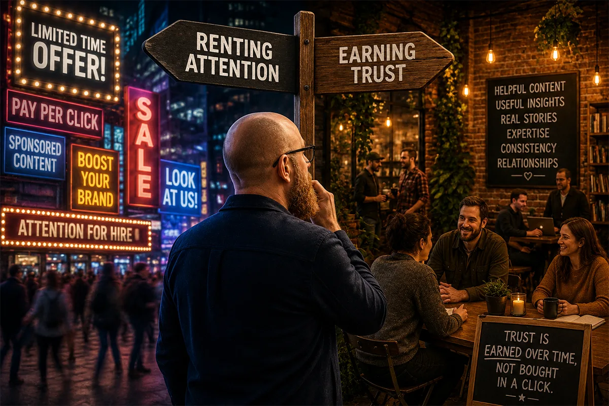 The Difference Between Renting Attention and Earning Trust